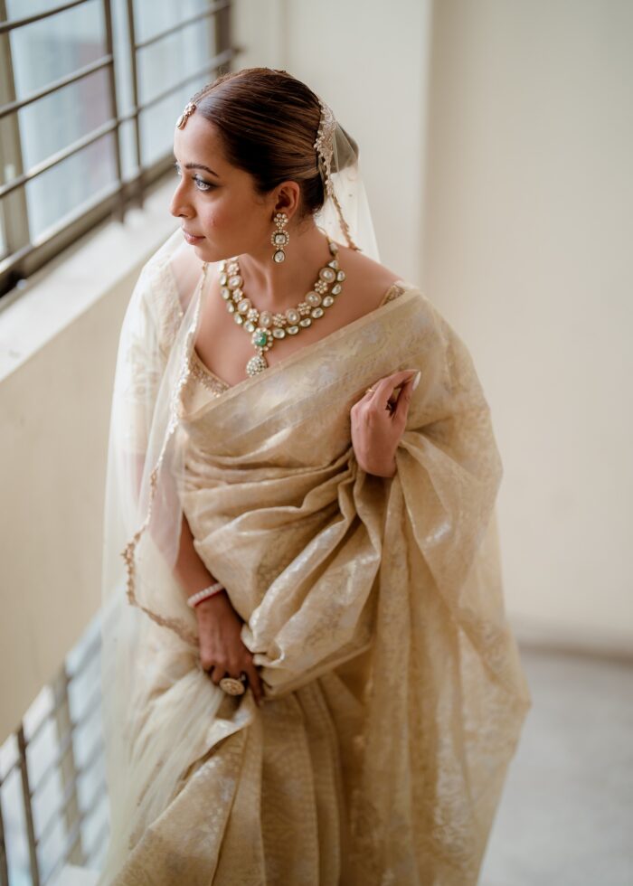 White Elegant Bridal Exclusive Saree